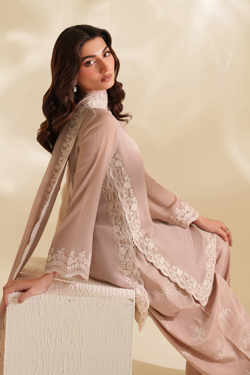 Iznik Festive Formal 3 Peace  Embroidered Chiffon - Ready To Wear