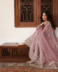 Faiza Saqlain Halina Mesuri Maxi Heavy Embroidered - 3 Piece Dress - Ready To Wear