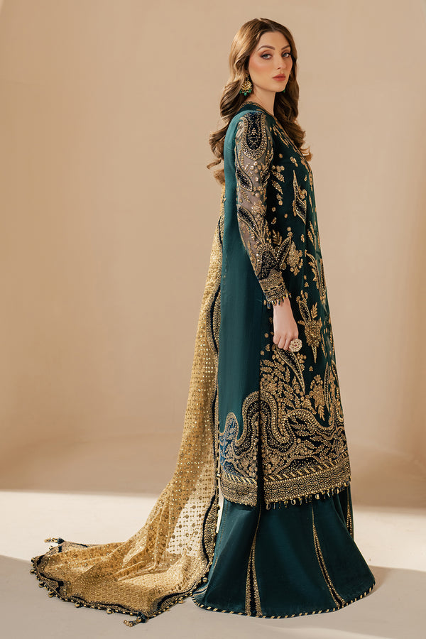 Jazmin Luxury  Heavy Embroidered Ciffion 03 Piece Suit- Ready To Wear