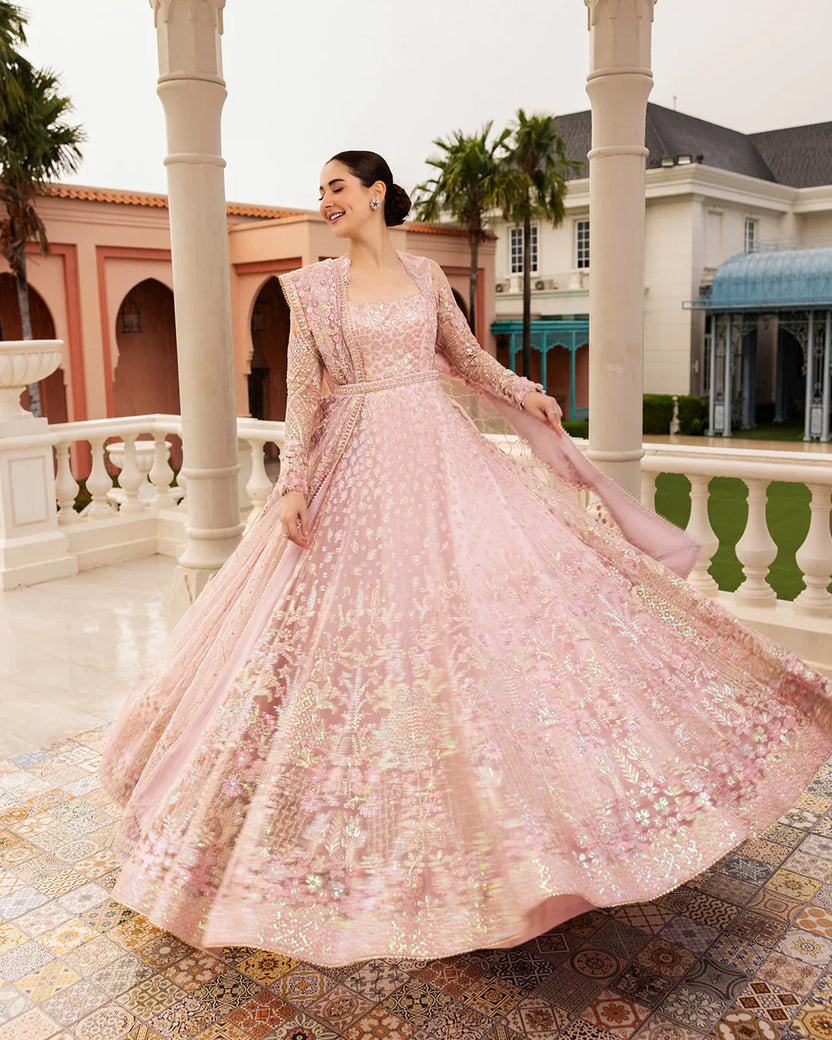 03-Piece Heavy Embroidered Net Maxi  Ready To Wear