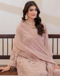 03-Piece Embroidered Lawn Suit With Chiffon Dupatta | Ready To Wear