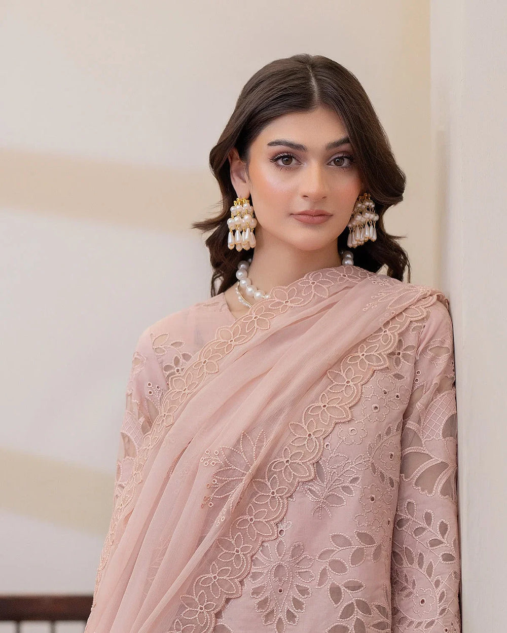 03-Piece Embroidered Lawn Suit With Chiffon Dupatta | Ready To Wear