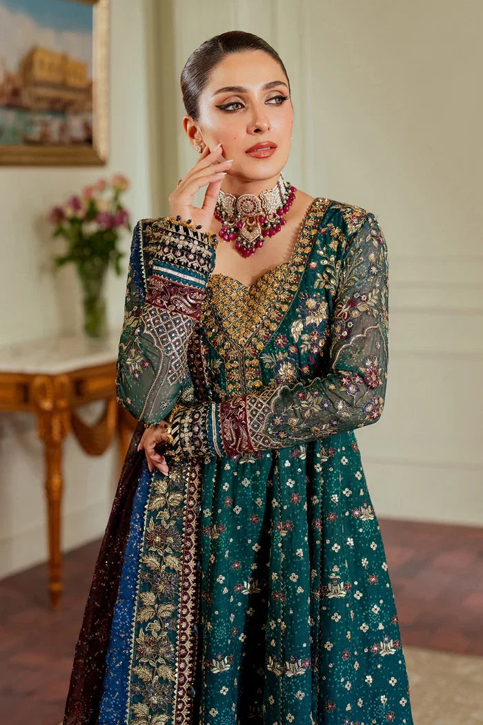 03-Piece Heavy Embroidered Chiffon Frock | Ready To Wear
