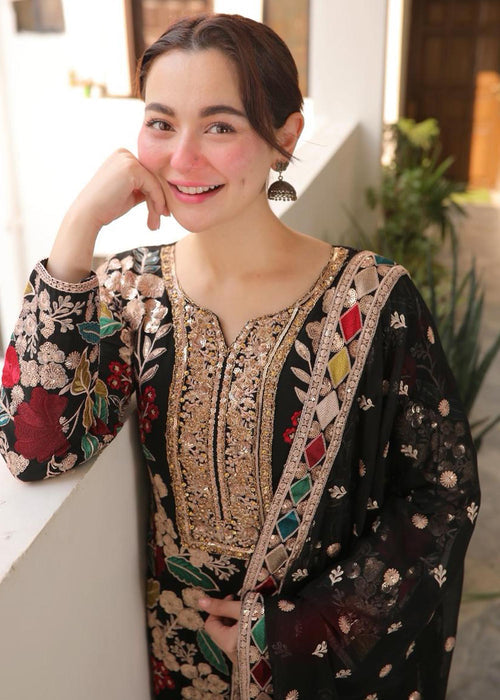 Rang Rasiya Hania Amir Luxury Embroidered Ciffion 03 Peace Suit - Ready To Wear