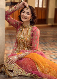 03-Piece Heavy Embroidered Organza Suit With Silk Trouser | Ready To Wear