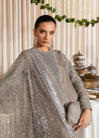 Hussain Rehar Luxury Raw Silk  Embroidered 03 Peace Suit - Ready To Wear