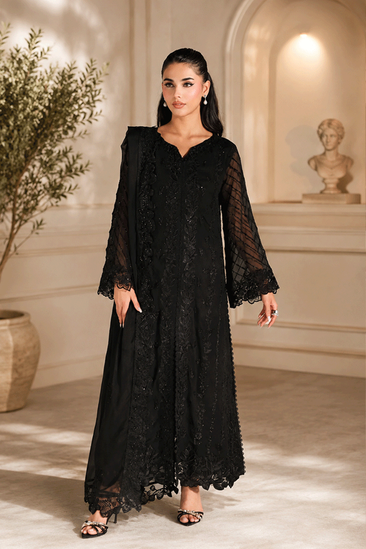 3 Piece Suit Luxe By Azure Embroidered Chiffon Suit -  Ready To Wear