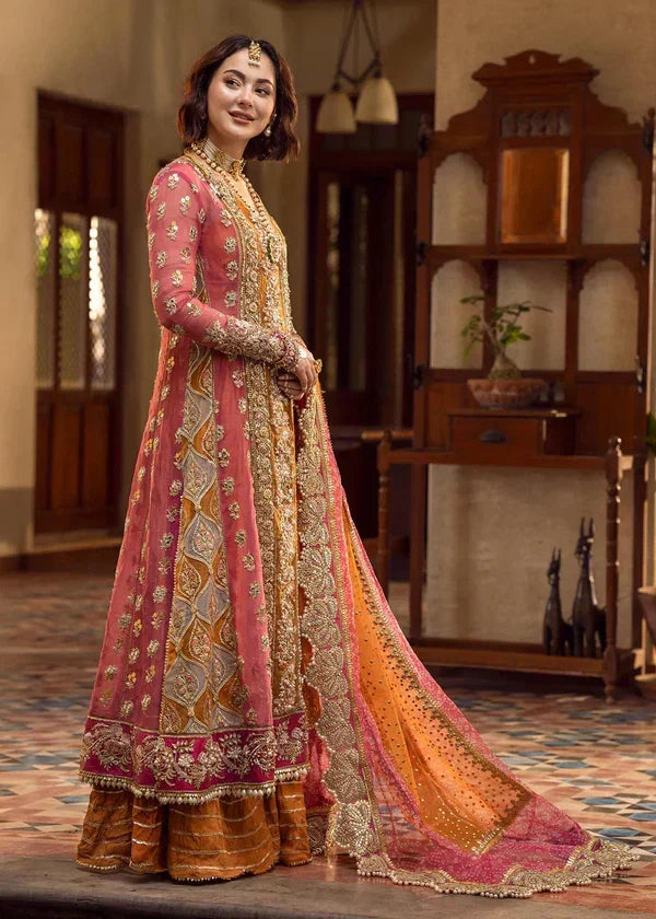 03-Piece Heavy Embroidered Organza Suit With Silk Trouser | Ready To Wear