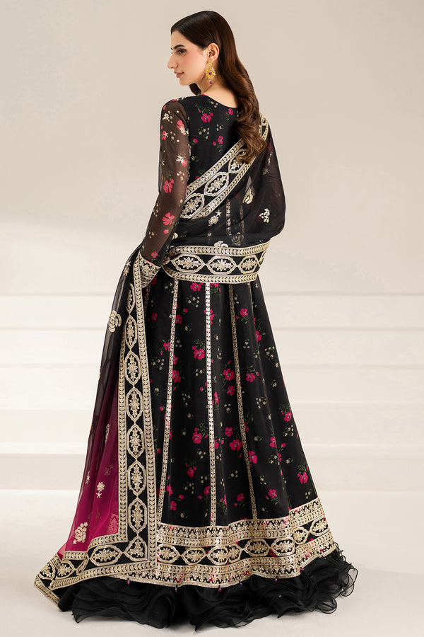 Fiorella by Farasha Embroidered Chiffon Fuchsia Night 03 Piece Suit- Ready To Wear