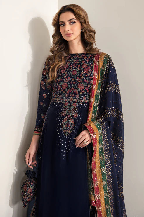 Jazmin Embroidered Pure Velvet Formal 3 Pcs Suit  Ready To Wear