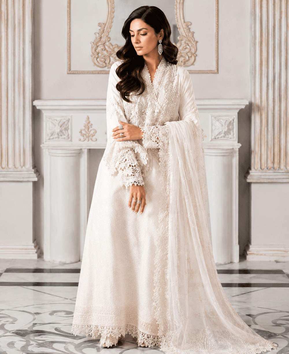 Maria B Luxury Chiffon Embroidery Collection 3 Piece Suit Ready To Wear