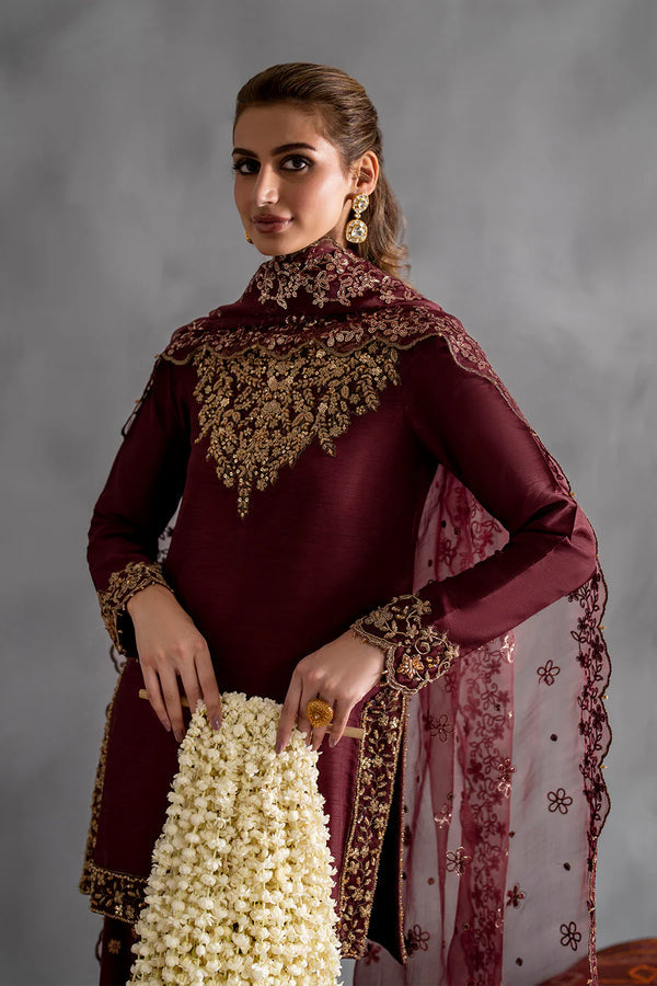 Iznik Chiffon Formal  Embroidered 3 Piece Suit -  Ready To Wear