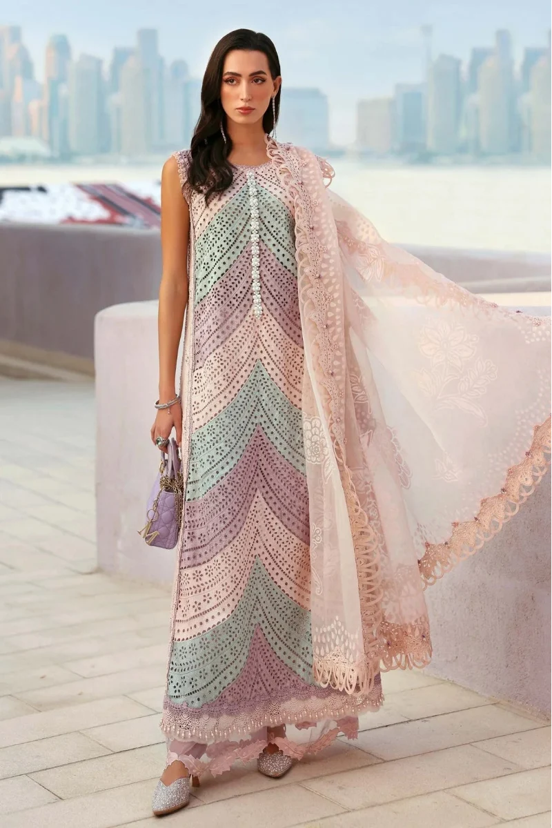 03-Piece Swiss Lawn Suit With Embroidery | Ready To Wear