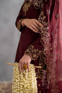 Iznik Chiffon Formal  Embroidered 3 Piece Suit -  Ready To Wear