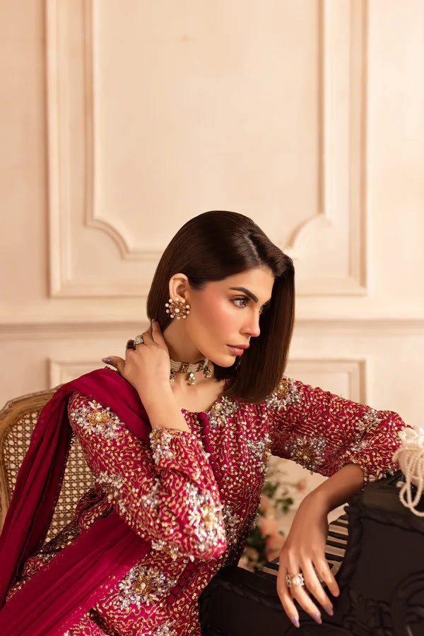 vanya Luxury Heavy Embroidered Ciffion  03 Peace Suit - Ready To Wear