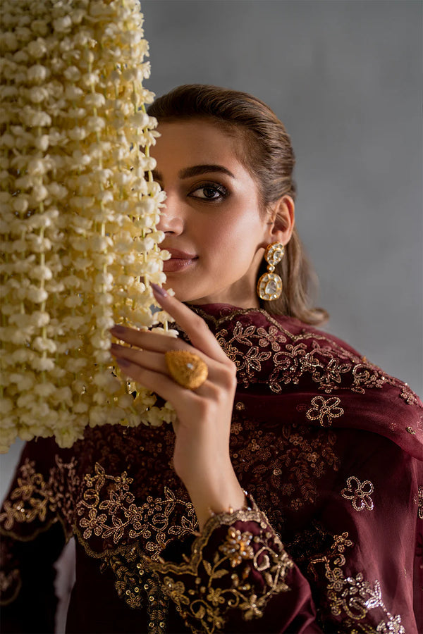 Iznik Chiffon Formal  Embroidered 3 Piece Suit -  Ready To Wear