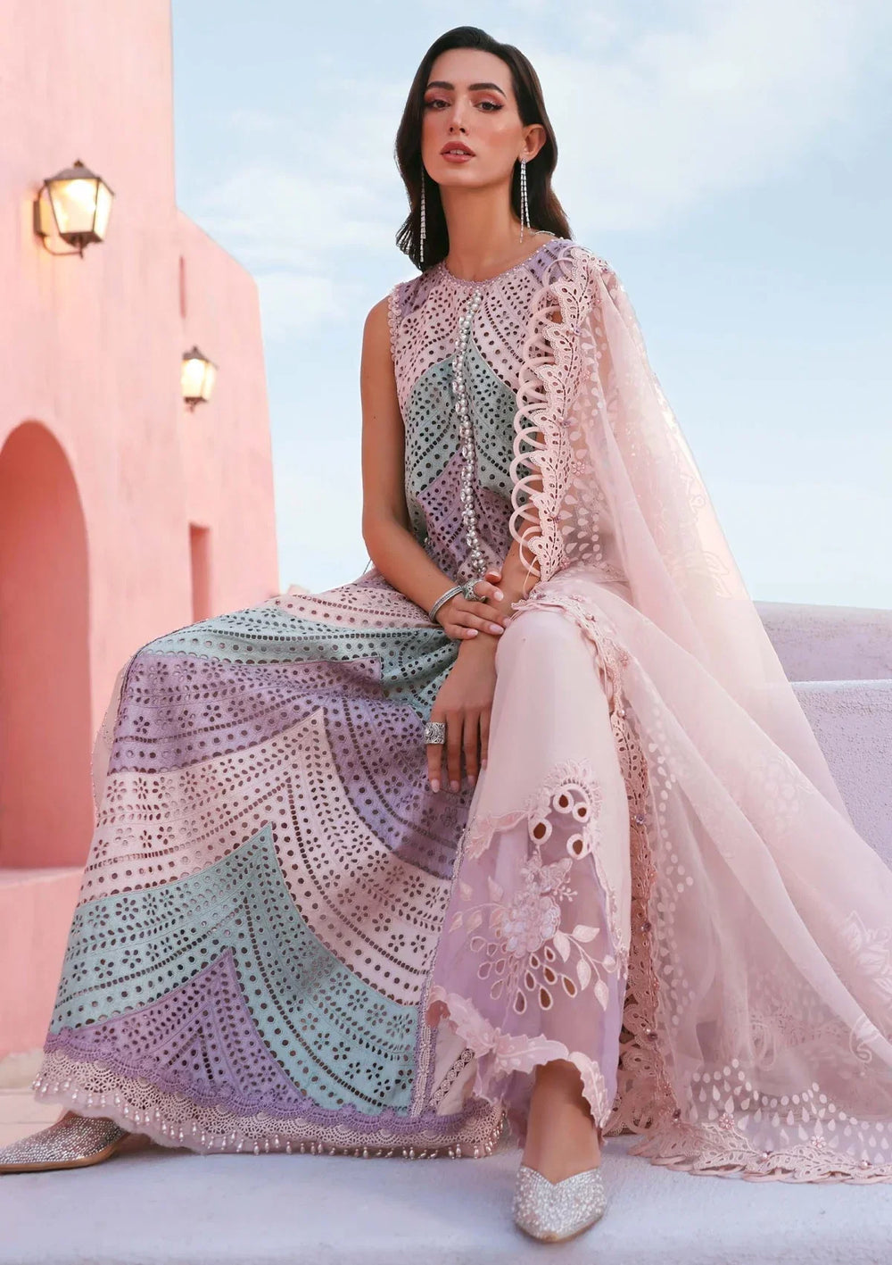 03-Piece Swiss Lawn Suit With Embroidery | Ready To Wear