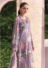 03-Piece Embroidered Printed Lawn Suit With Chiffon Dupatta | Ready To Wear
