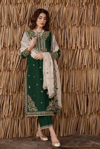 03-Piece Chiffon Suit With Embroidery - Ready To Wear