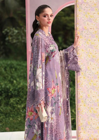 03-Piece Embroidered Printed Lawn Suit With Chiffon Dupatta | Ready To Wear