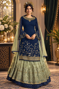 03  peace Luxury Heavy Embroidered Ciffion Mesuri Dress - Ready To Wear