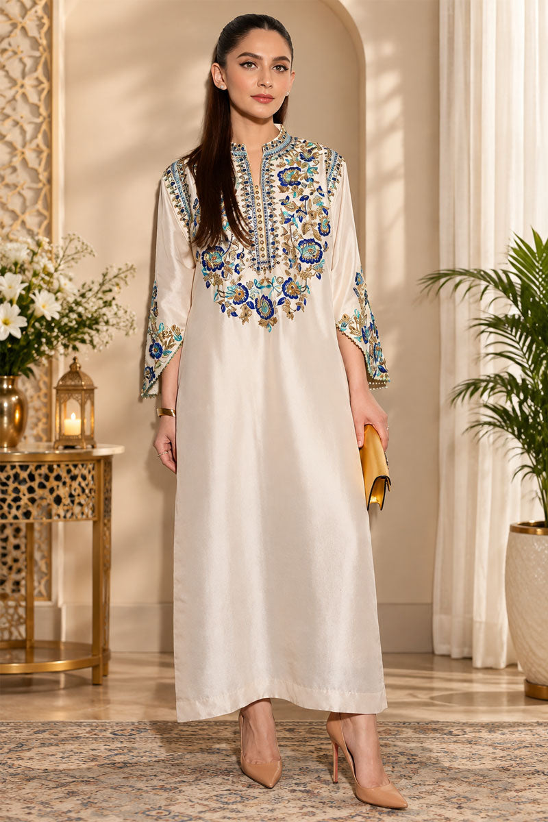 Alizeh Saad  Row Silk Hand Embellished 03 Piece Suit- Ready To Wear