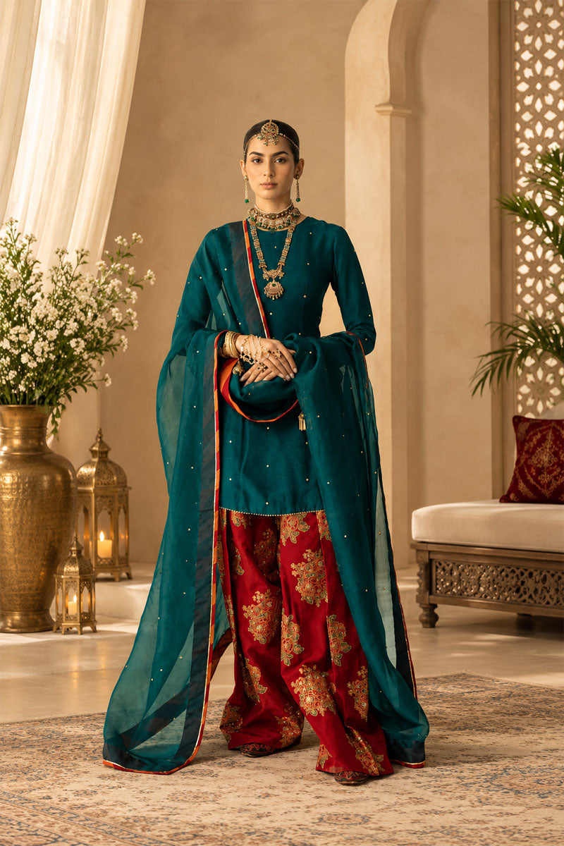 Zarashahjahan Luxury  Embroidered Ciffion 03 Peace Suit - Ready To Wear