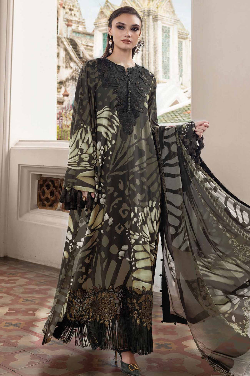 03-Piece Stitched Lawn Suit - Ready to Wear