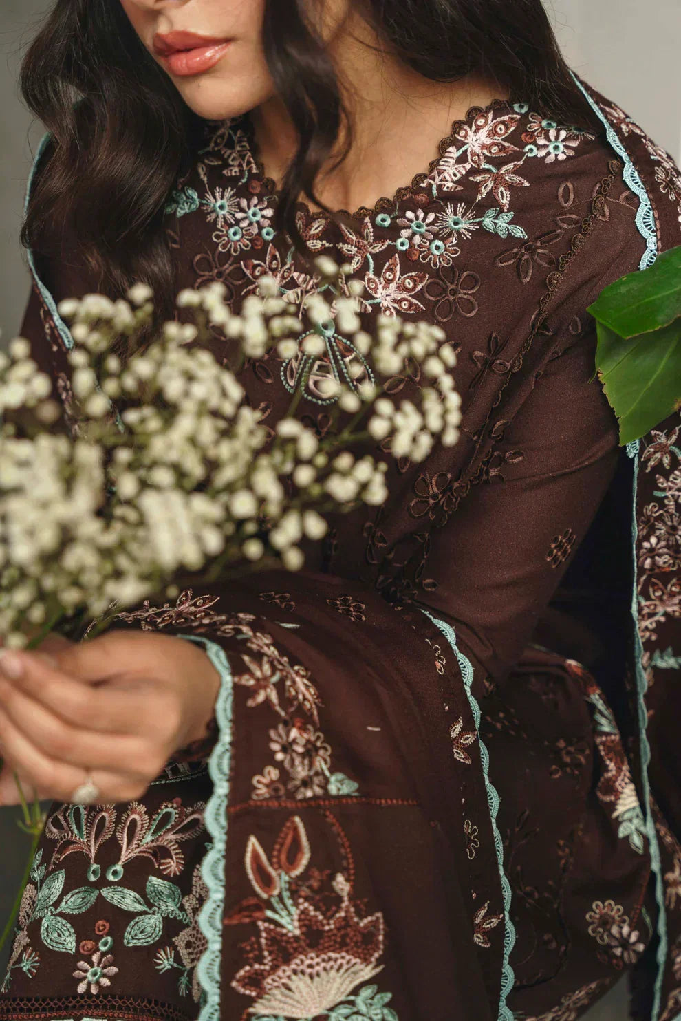 03-Lawn Suit With Thready Embroidery | Ready To Wear