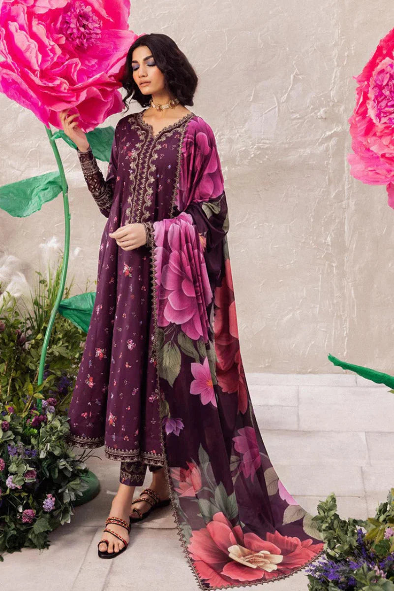 03-Piece Printed Lawn Suit With Embroidery | Ready To Wear