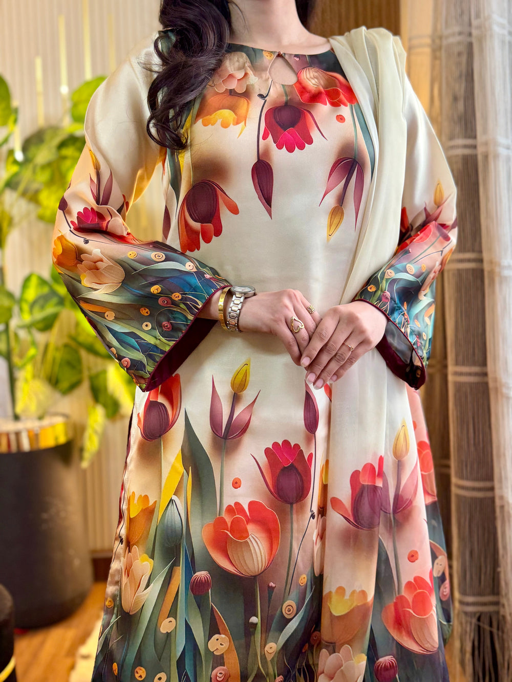 Digital Print Silk 3pcs (3D FLOWERS)