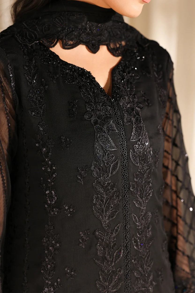 3 Piece Suit Luxe By Azure Embroidered Chiffon Suit -  Ready To Wear