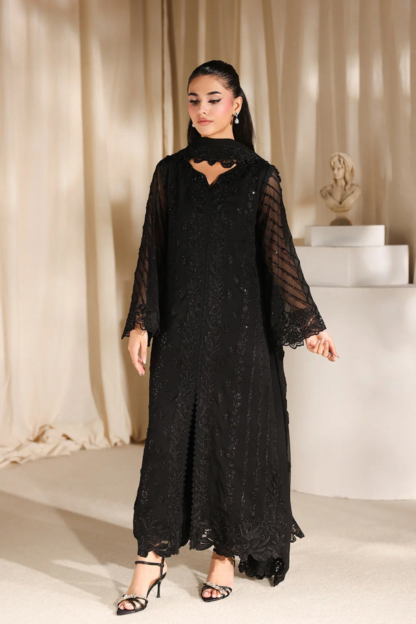 3 Piece Suit Luxe By Azure Embroidered Chiffon Suit -  Ready To Wear