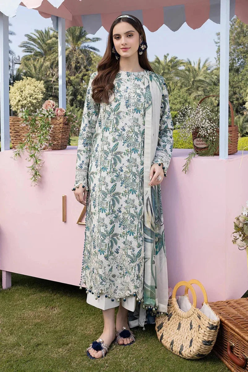03-Piece Printed Lawn Suit With | Ready To Wear