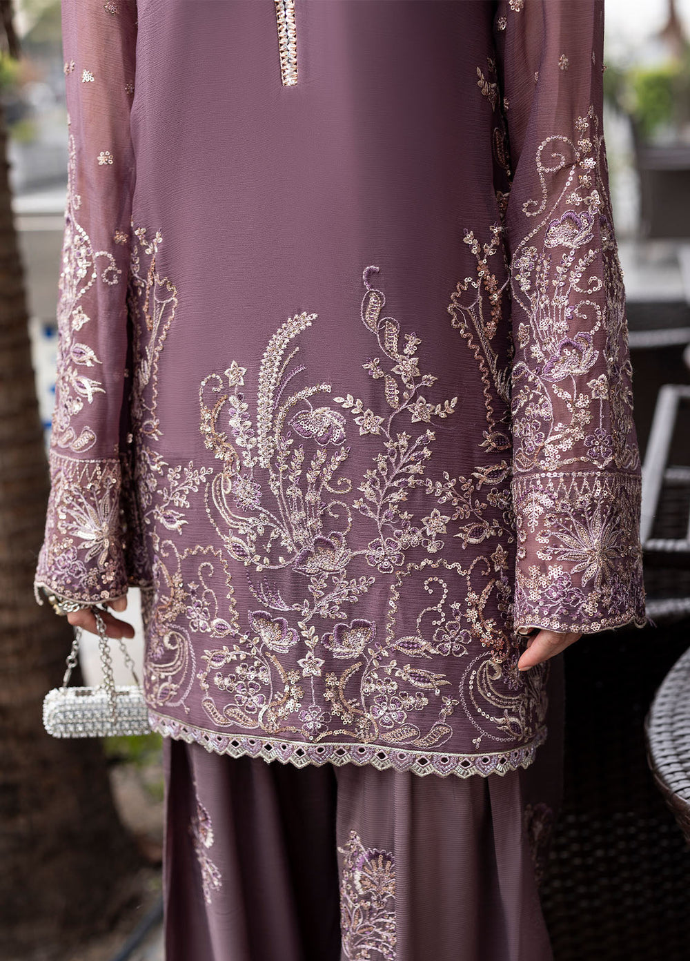 Sahane  Luxury Heavy Embroidered Ciffion 03 Peace Suit - Ready To Wear