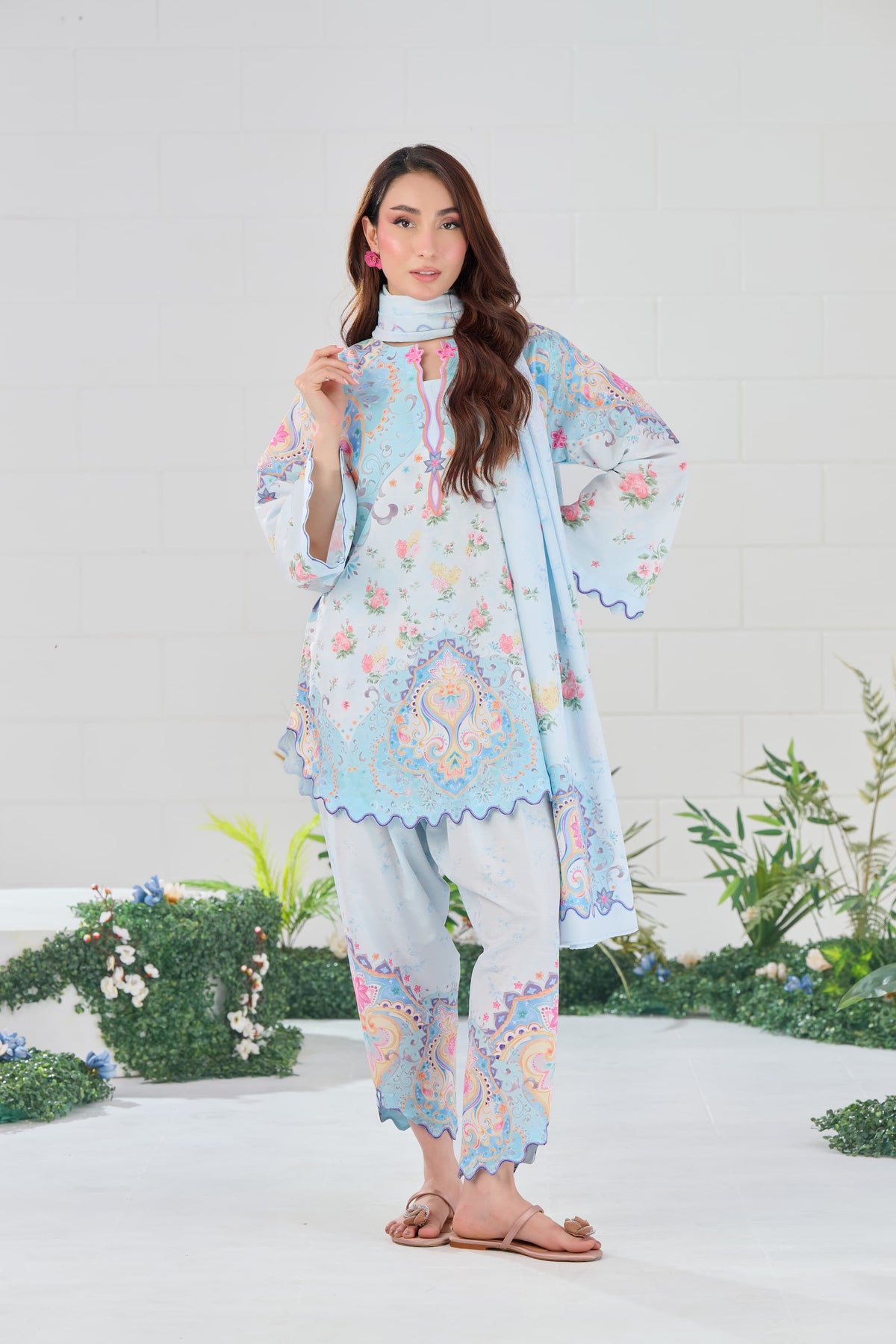 Frozen Shamouse Row Silk  03 Peace Suit - Ready To Wear