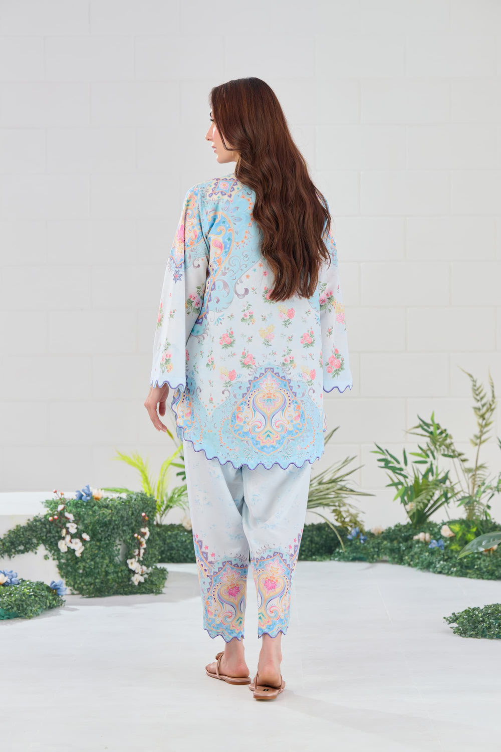 Frozen Shamouse Row Silk  03 Peace Suit - Ready To Wear