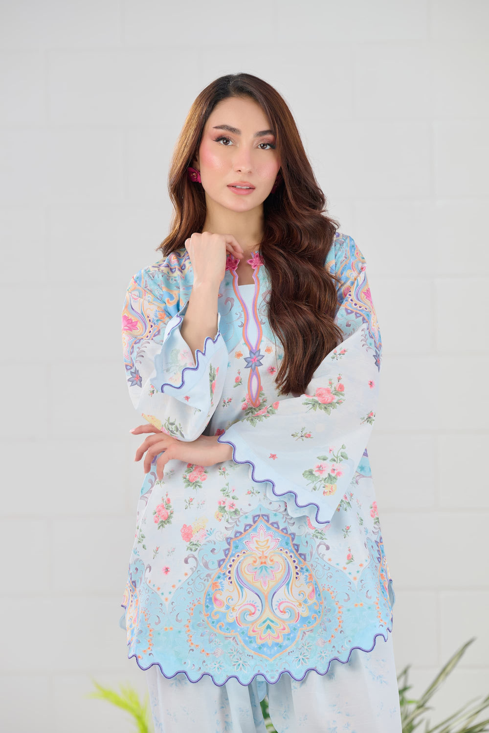 Frozen Shamouse Row Silk  03 Peace Suit - Ready To Wear