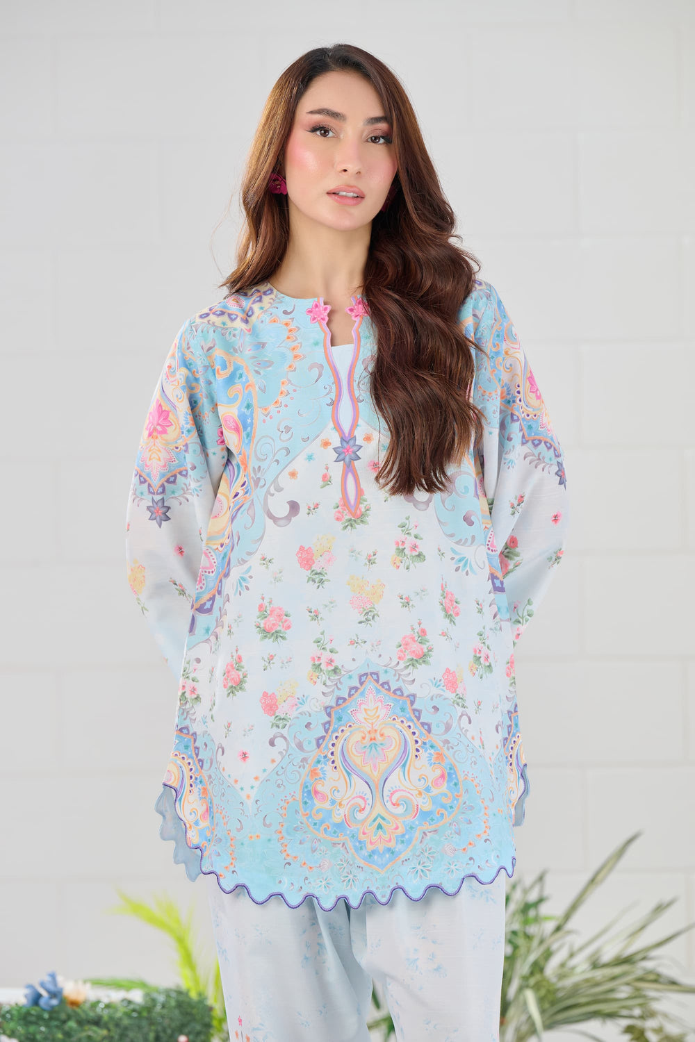 Frozen Shamouse Row Silk  03 Peace Suit - Ready To Wear