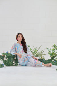 Frozen Shamouse Row Silk  03 Peace Suit - Ready To Wear