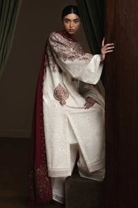 03-Piece Embroidered Lawn Suit With Chiffon Dupatta | Ready To Wear