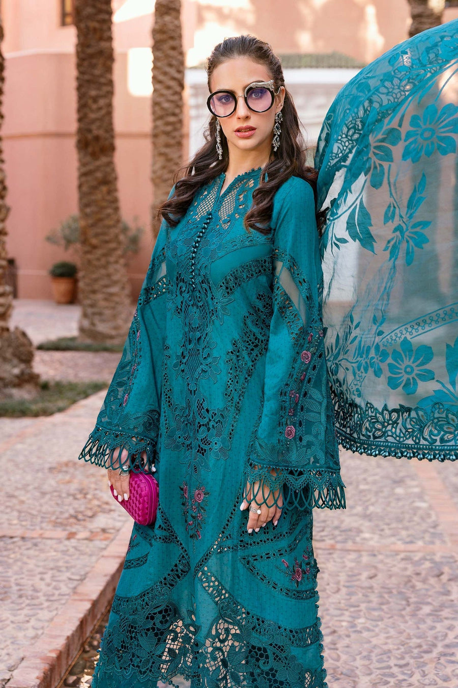 03-Piece  Luxury Chikankari Lawn Suit with -  Ready  To  Wear