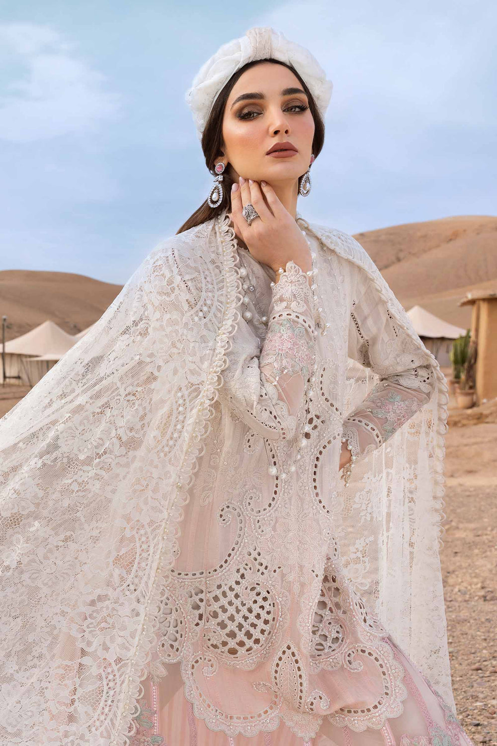03-Piece Embroidered Lawn Suit With Net Dupatta | Ready To Wear