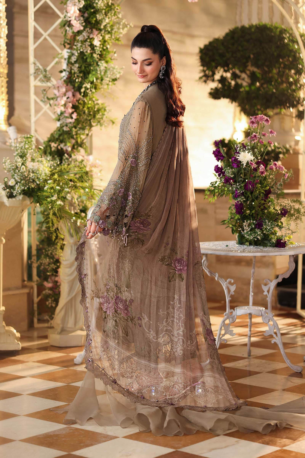 03 Piece Heavy Embroidered Chiffon Suit - Ready To Wear