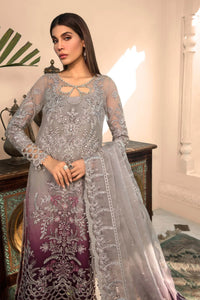 Maria B Organza Tie & Dye Heavy Embroidered 03 Piece Suit- Ready To Wear