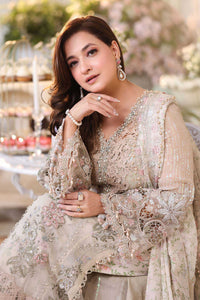 Pearl Ivory & Pastel Blush Accent: Embroidered Chiffon 03 Peace  Suit - Ready To Wear