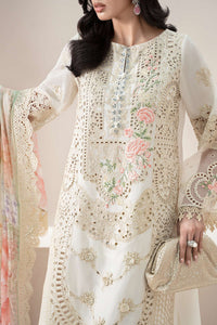 The Pastel Blossom Schiffli & Floral Embroidered Cotton 3 Peace  Suit - Ready To Wear