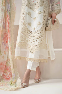 The Pastel Blossom Schiffli & Floral Embroidered Cotton 3 Peace  Suit - Ready To Wear