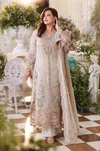 Pearl Ivory & Pastel Blush Accent: Embroidered Chiffon 03 Peace  Suit - Ready To Wear