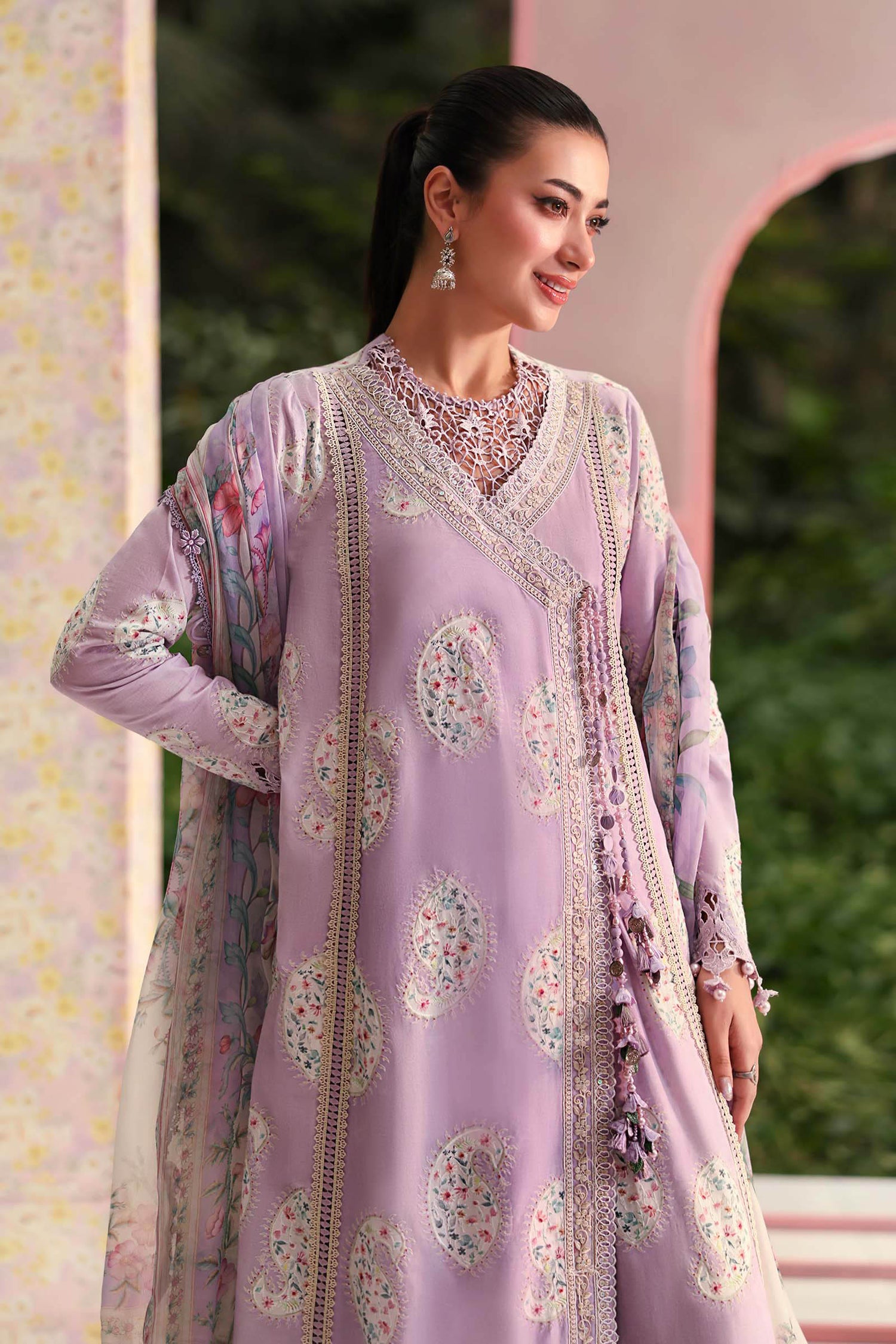 03-Piece Printed Lawn Suit With Chiffon Dupatta | Ready To Wear